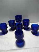 Vintage Cobalt Blue drinking glasses