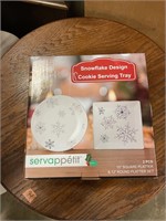 Snowflake cookie serving tray (new)