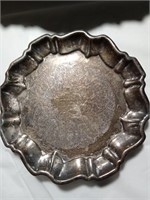 1 genuine silver serving dish. 2 larger Silver