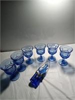 Cobalt blue depression glass