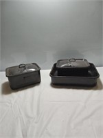 Vintage black enamel cookware.