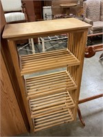 4 shelf wood rack