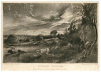 John Constable mezzotint "Summer Evening"
