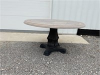 OUTDOOR PATIO TABLE WITH 53" METAL TABLE TOP