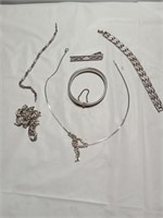 Real silver and silver plated jewelry. Vintage