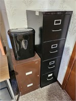 File cabinets & paper shredder