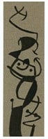 Joan Miro "Femme et oiseau I" pochoir on sandpaper