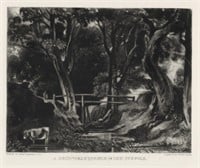 John Constable mezzotint "A Dell, Helmingham Park,