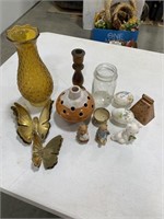 Butterfly, whining vases bell figurines