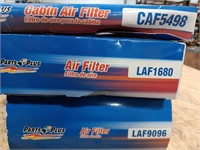 Air filter/Parts plus-CAF5498, LAF1680, LAF9096