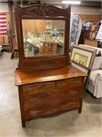 Antique dresser with wheels