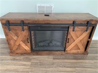 Legend's Furniture "Barn Door" Fireplace Console