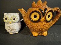 Owl Teapot and Sugar Dish