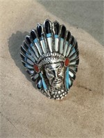 Chiefhead Ring Sterling Silver,