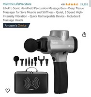 LifePro Sonic Handheld Percussion Massage Gun