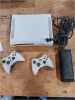 XBOX 360 untested, 2 controllers, 1 adapter