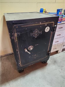 Large vintage safe on wheels