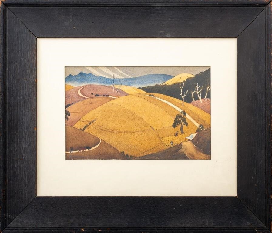 Ethel L. Spowers Landscape Watercolor on Paper