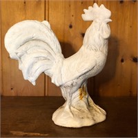 Chalk Rooster / Chicken Statue Sculpture