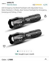 LED Emergency Handheld Flashlight with Adjustable