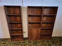Solid wood bookshelves