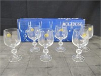 CLAUDIA CRYSTAL WINE GLASSES (NOS)