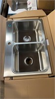 ALLEN ROTH DBL BOWLKITCHEN SINK, STAINLESS