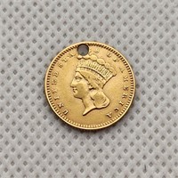 1862 Gold $1 Indian Princess US Coin