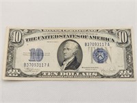 1934C $10 Silver Certificate Blue Seal