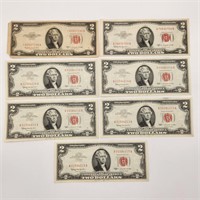 1953 & '63 $2 US Notes (7)