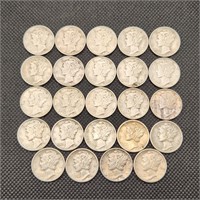 Mercury Head Silver Dimes (24)