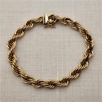 14K Heavy Rope Link Bracelet