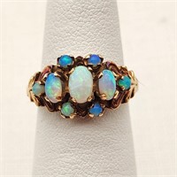 10K Gold Ring w/ Colorful Opals