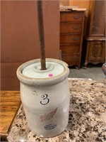 Red wing butter churn number 3 with cracks
