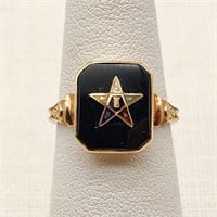 10K Gold Eastern Star Ring