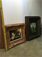 (2) ornate framed Paintings. One is signed and