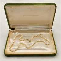 Cultured Pearl Necklace w/ 14K Clasp