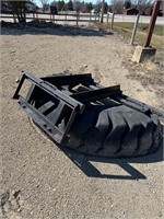 8' Tire Manure Scraper Attachment for Skid loader