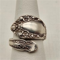 Alvin Sterling Spoon Ring Vintage