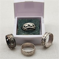 Silver 8mm Band Rings (40