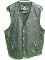 Harley Davidson Leather Vest - Medium