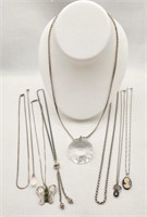 Silver Necklaces (8) 16-18-22"