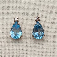 Topaz Silver Pierced Earrings