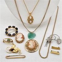 Gold Fill Jewelry Necklaces Pins Etc