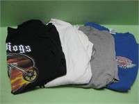Four Assorted Pre-Owned Biker T-Shirts - L & XL