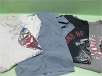 Four Assorted Pre-Owned Biker T-Shirts - L & XL