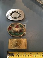 (3) vintage belt buckles