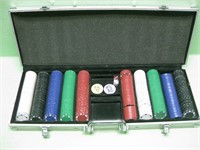 Metal Case With Poker Chips - No Cards