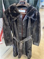 Vintage Ladies Fur and Leather Coat