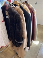 Vintage Ladies Wool and Fur Coats
